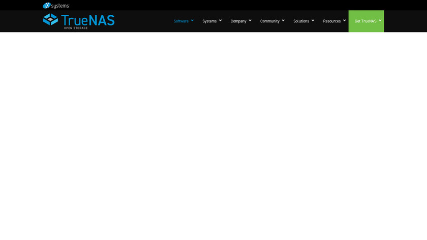 TrueNAS Core Landing Page
