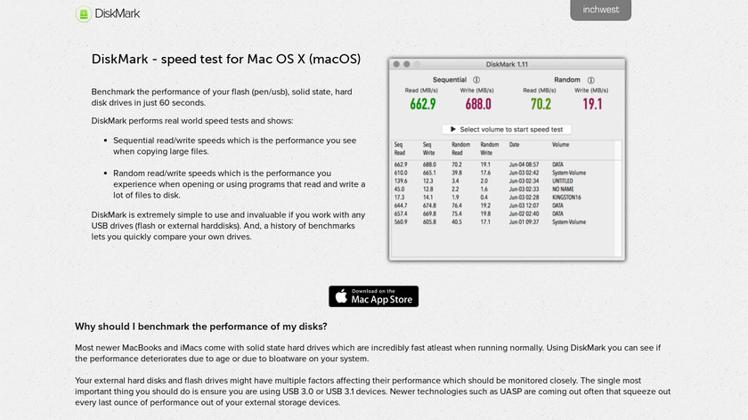 DiskMark Landing Page