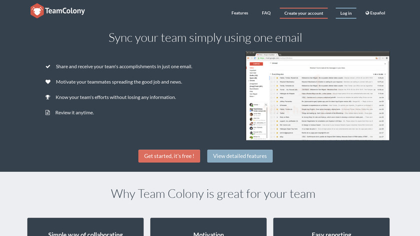 TeamColony Landing Page