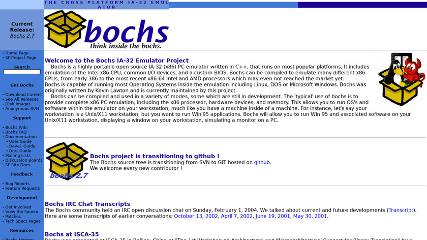 bochs Landing Page