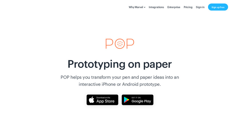 POP (Prototyping on Paper) Landing Page