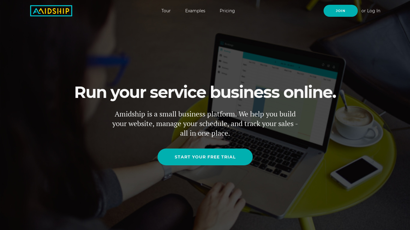Amidship Landing page