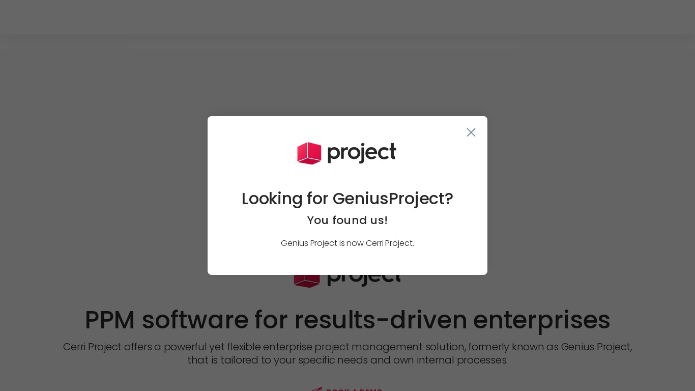 Genius Project Landing page
