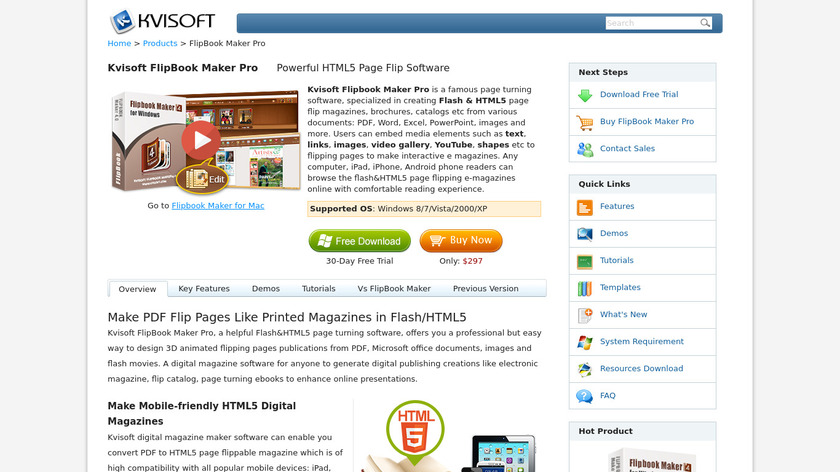 Kvisoft FlipBook Maker Pro Landing Page