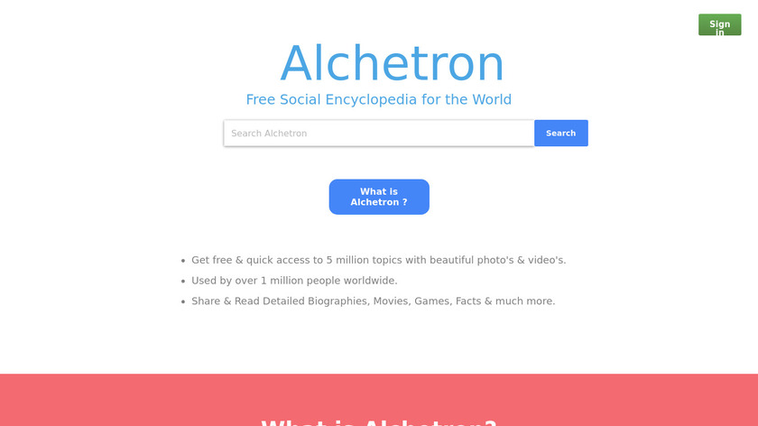Alchetron Landing Page