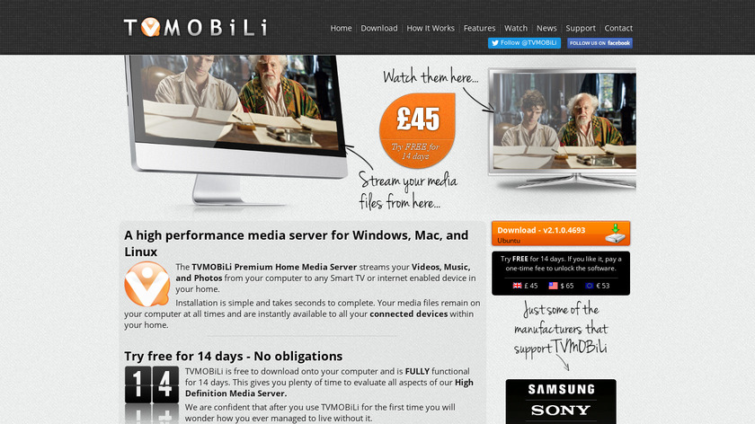 Tvmobili Landing Page