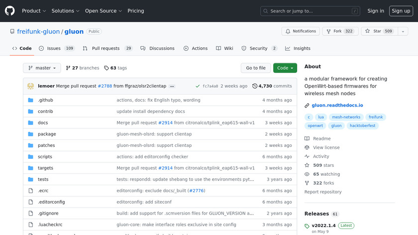 Gluon Landing Page