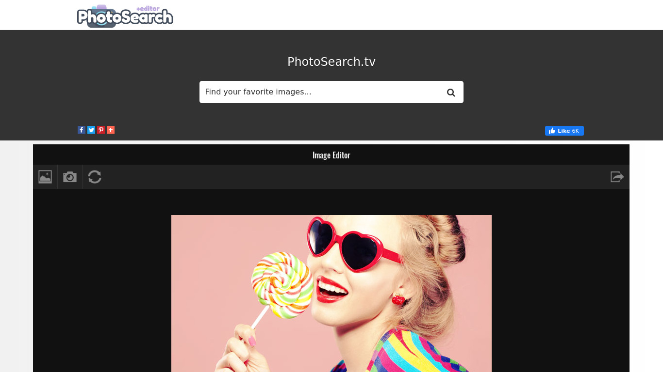PhotoSearch Landing page