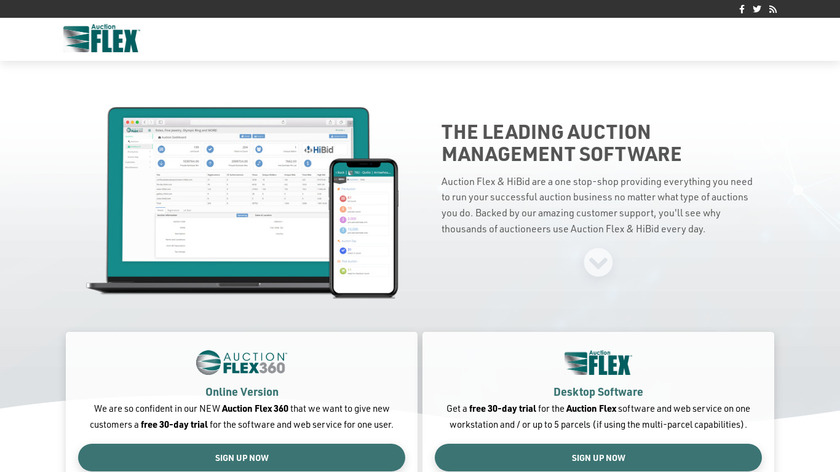 Auction Flex Landing Page