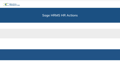 Sage HRMS HR Actions image
