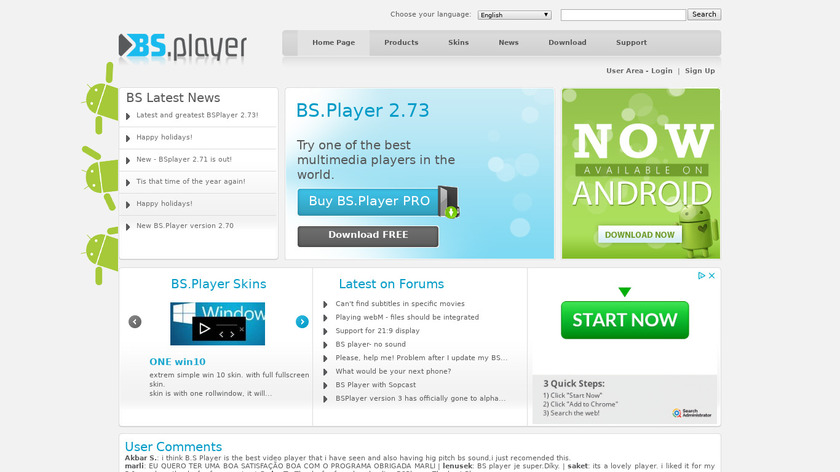 BSPlayer Landing Page