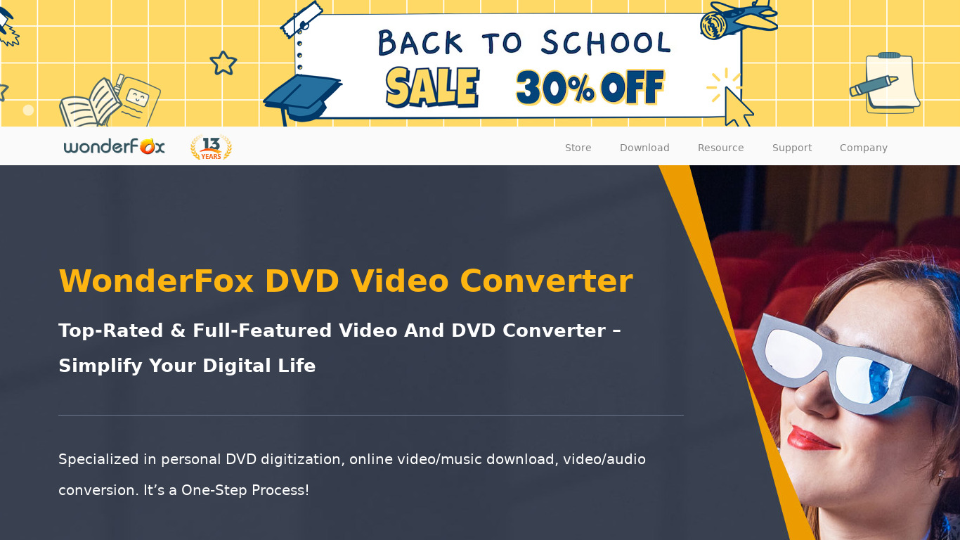 WonderFox DVD Converter Landing page