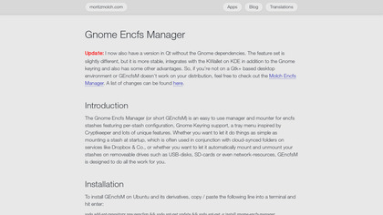 Gnome Encfs Manager image