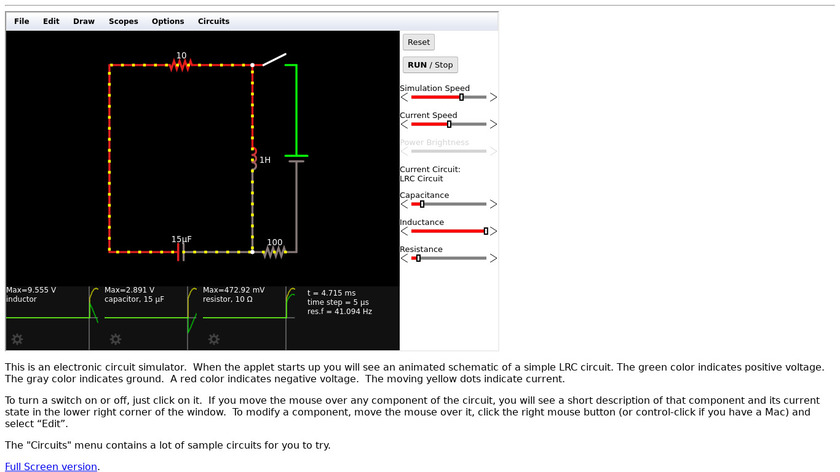 Circuit Simulator Landing Page