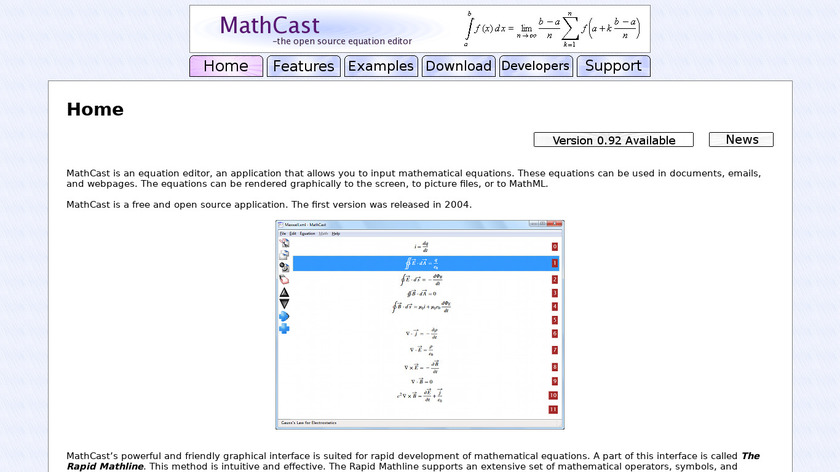 MathCast Landing Page