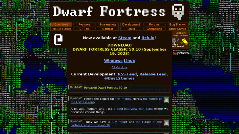 Dwarf Fortress Landing Page
