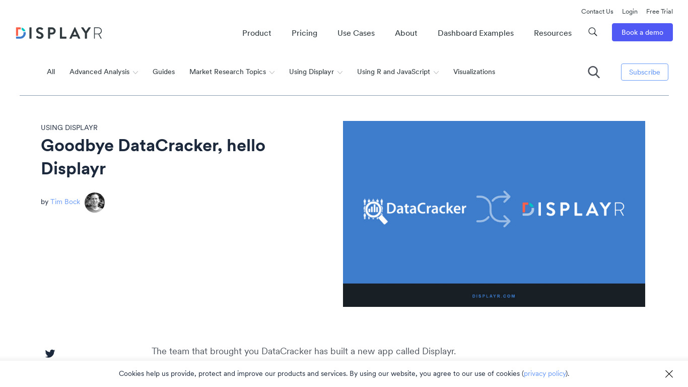 DataCracker Landing page