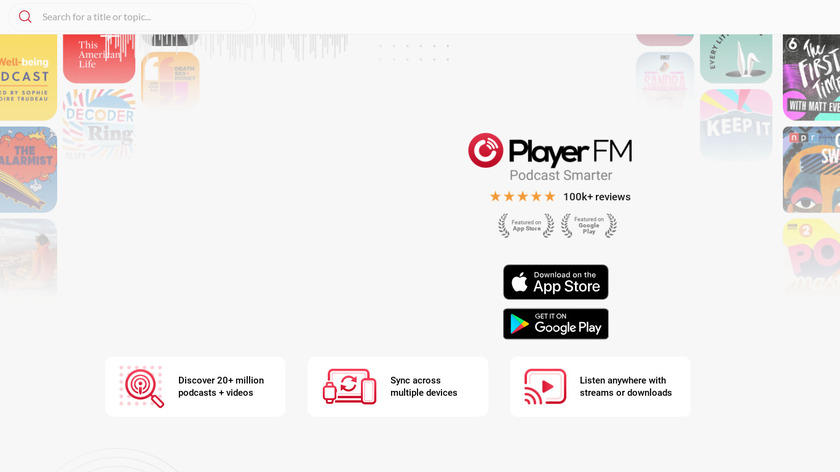 Player FM Landing Page