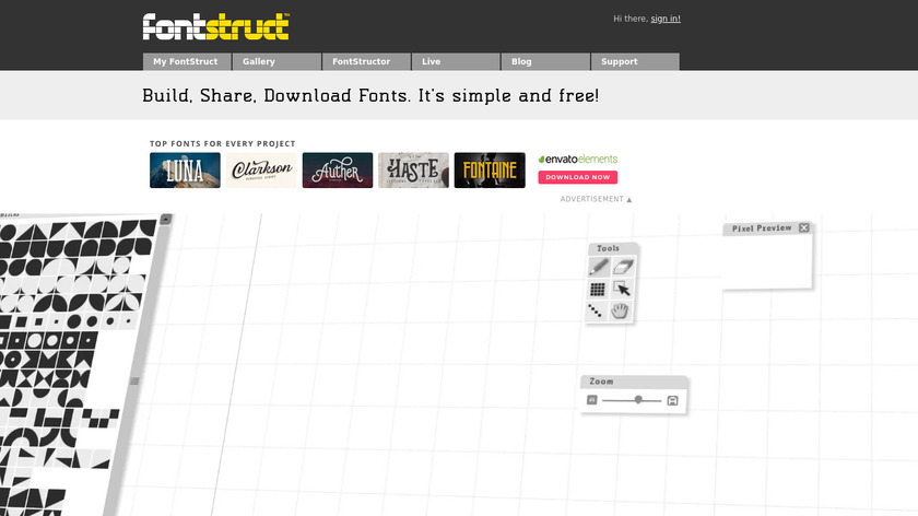 FontStruct Landing Page