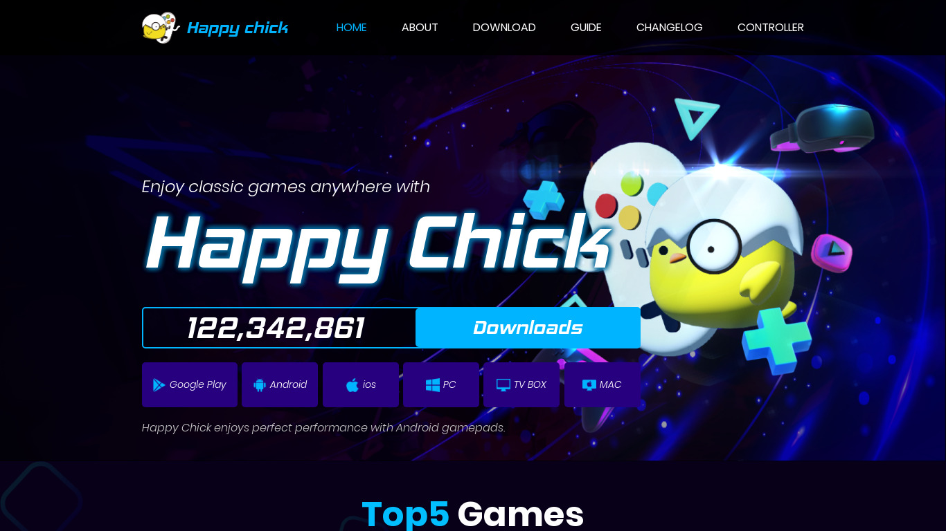 Happy Chick Landing page