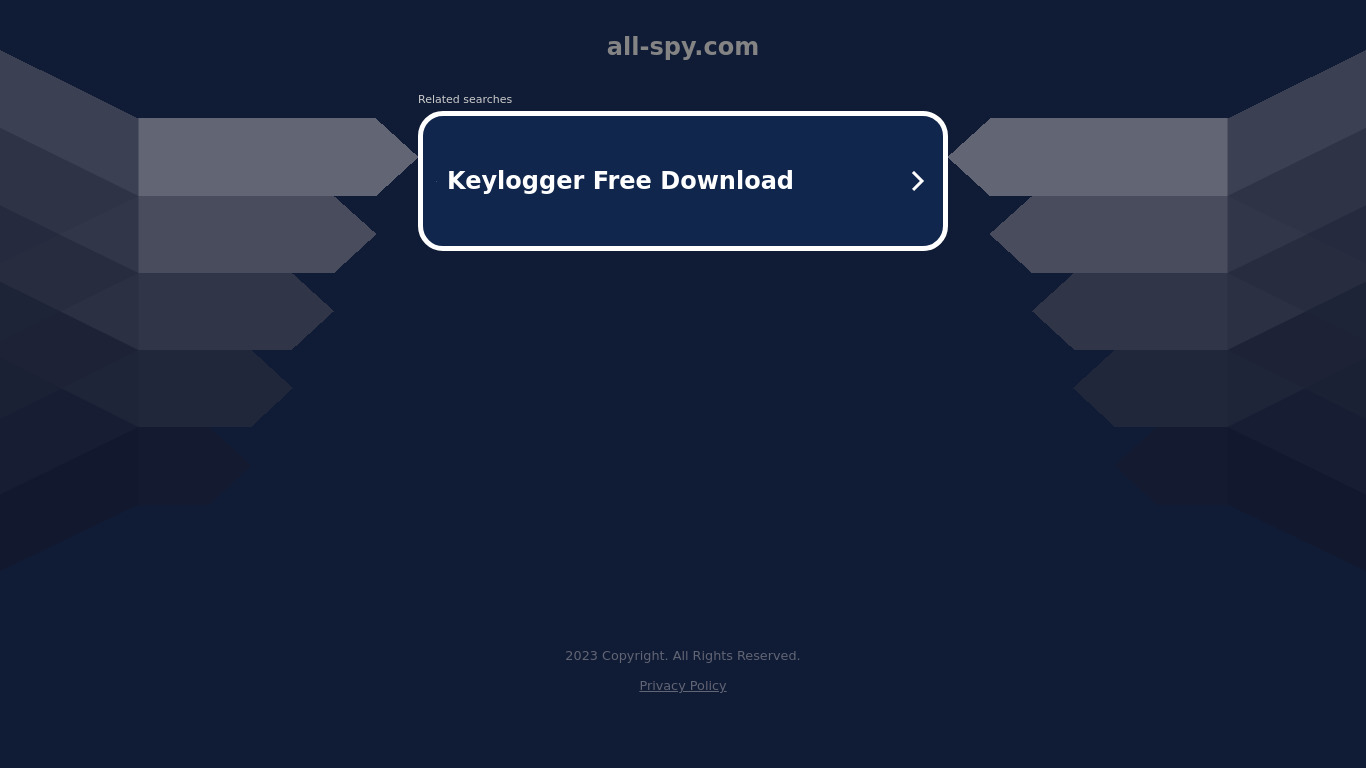 All-Spy Keylogger Landing page