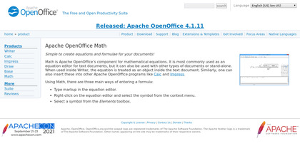 Apache OpenOffice Math image