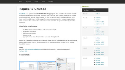 RapidCRC Unicode image