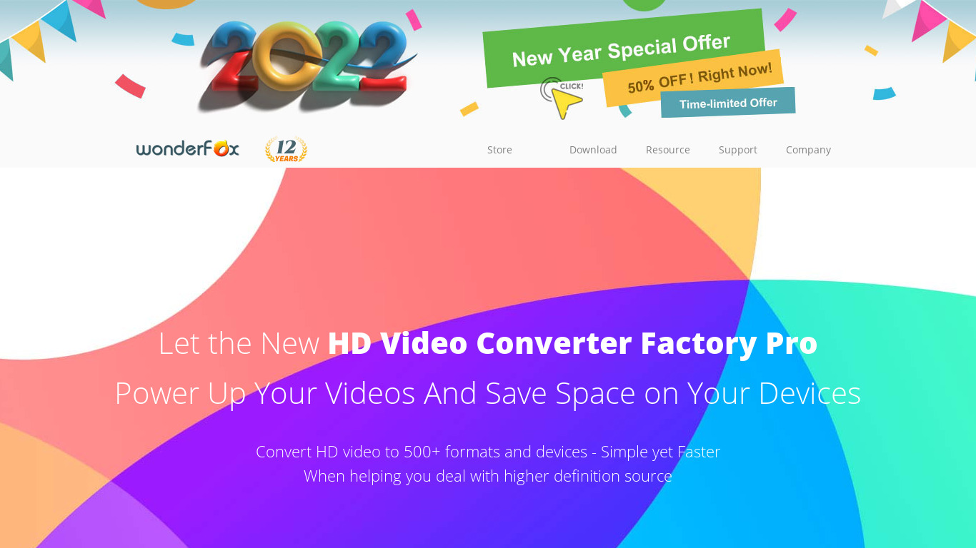 HD Video Converter Landing page
