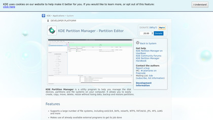 KDE Partition Manager image