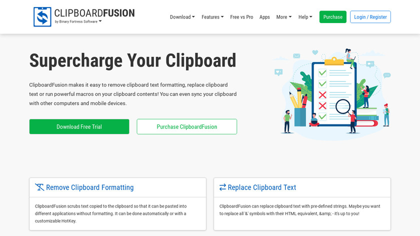 ClipboardFusion Landing Page