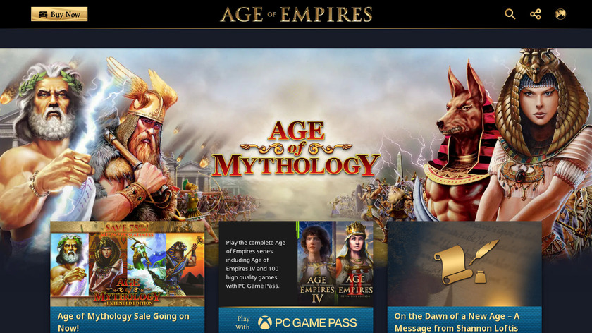 Age of Mythology Landing Page