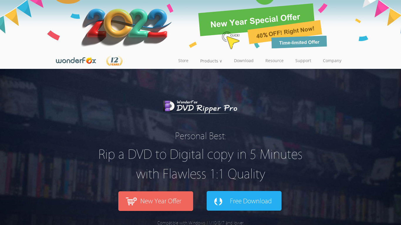 WonderFox DVD Ripper Pro Landing page