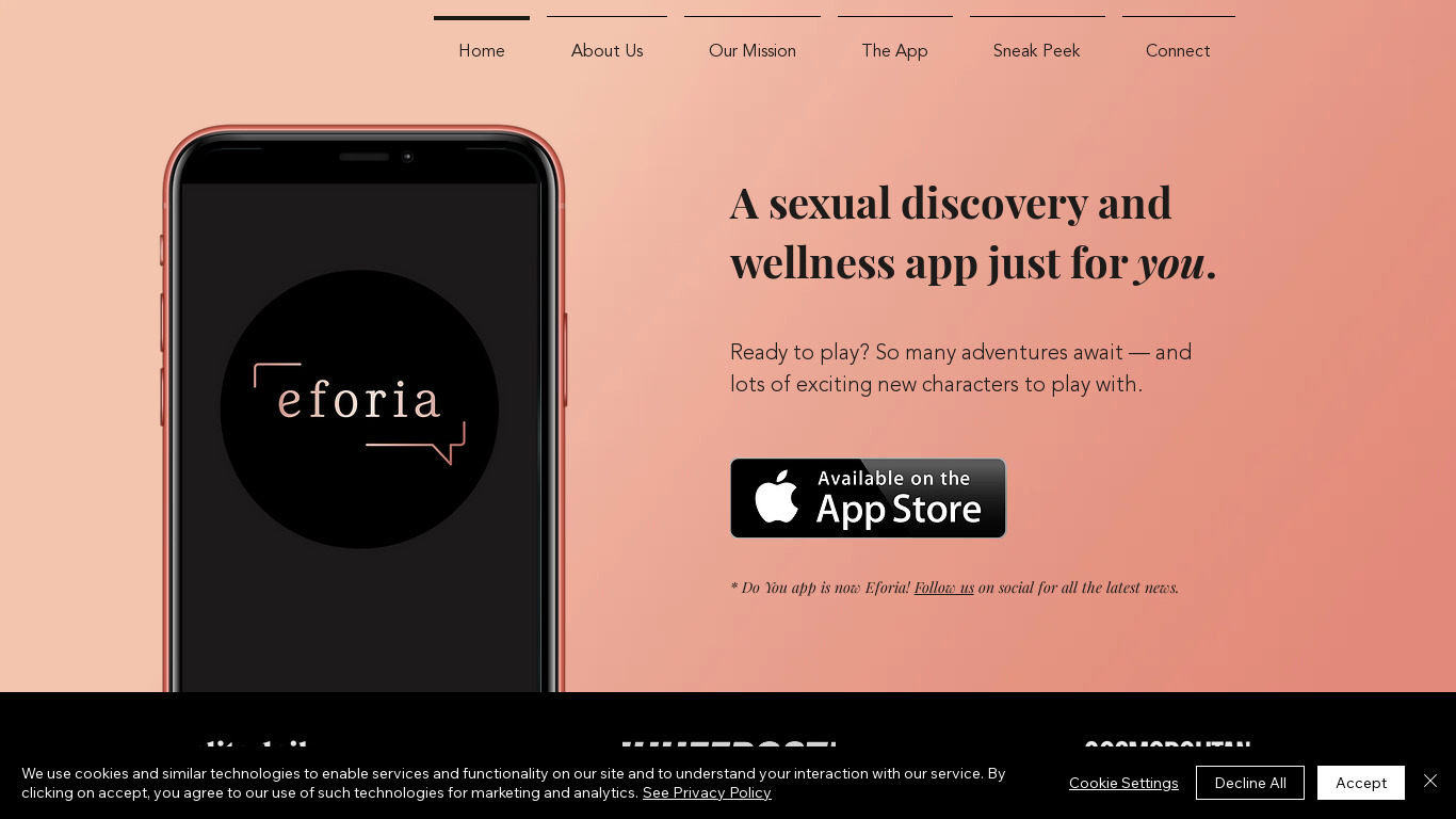 Eforia Landing page