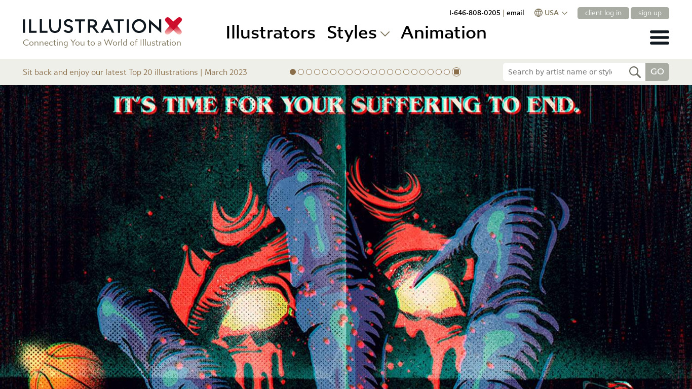IllustrationX Landing page