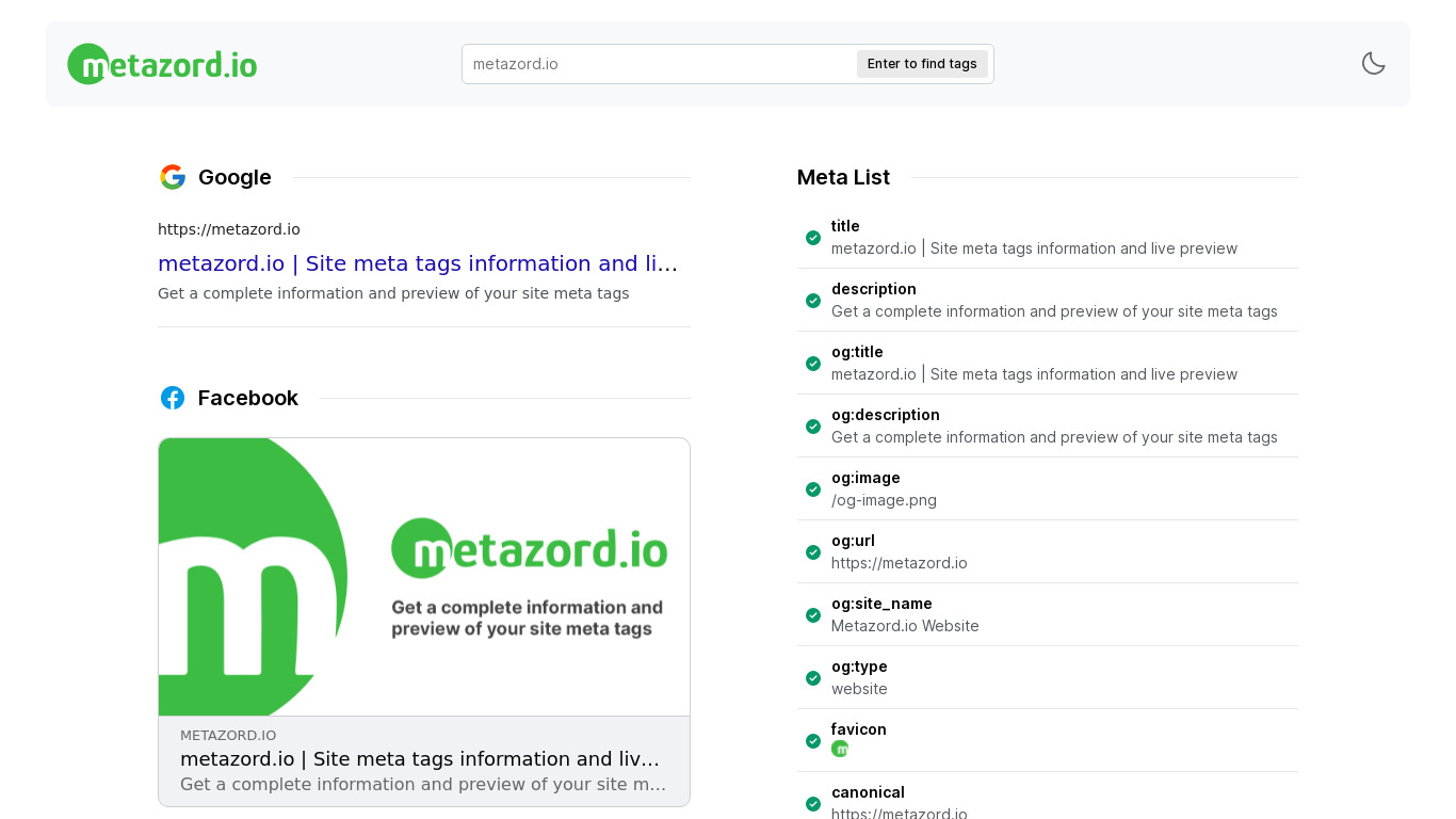Metazord Landing page