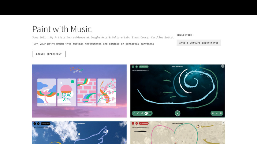 Paint With Music Landing Page