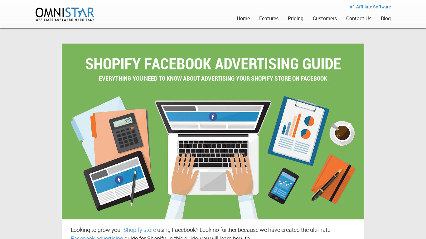 eCommerce Facebook Advertising Guide Landing page