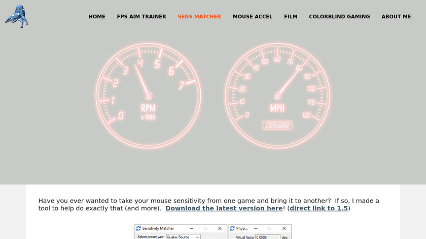 Sensitivity Matcher Landing Page