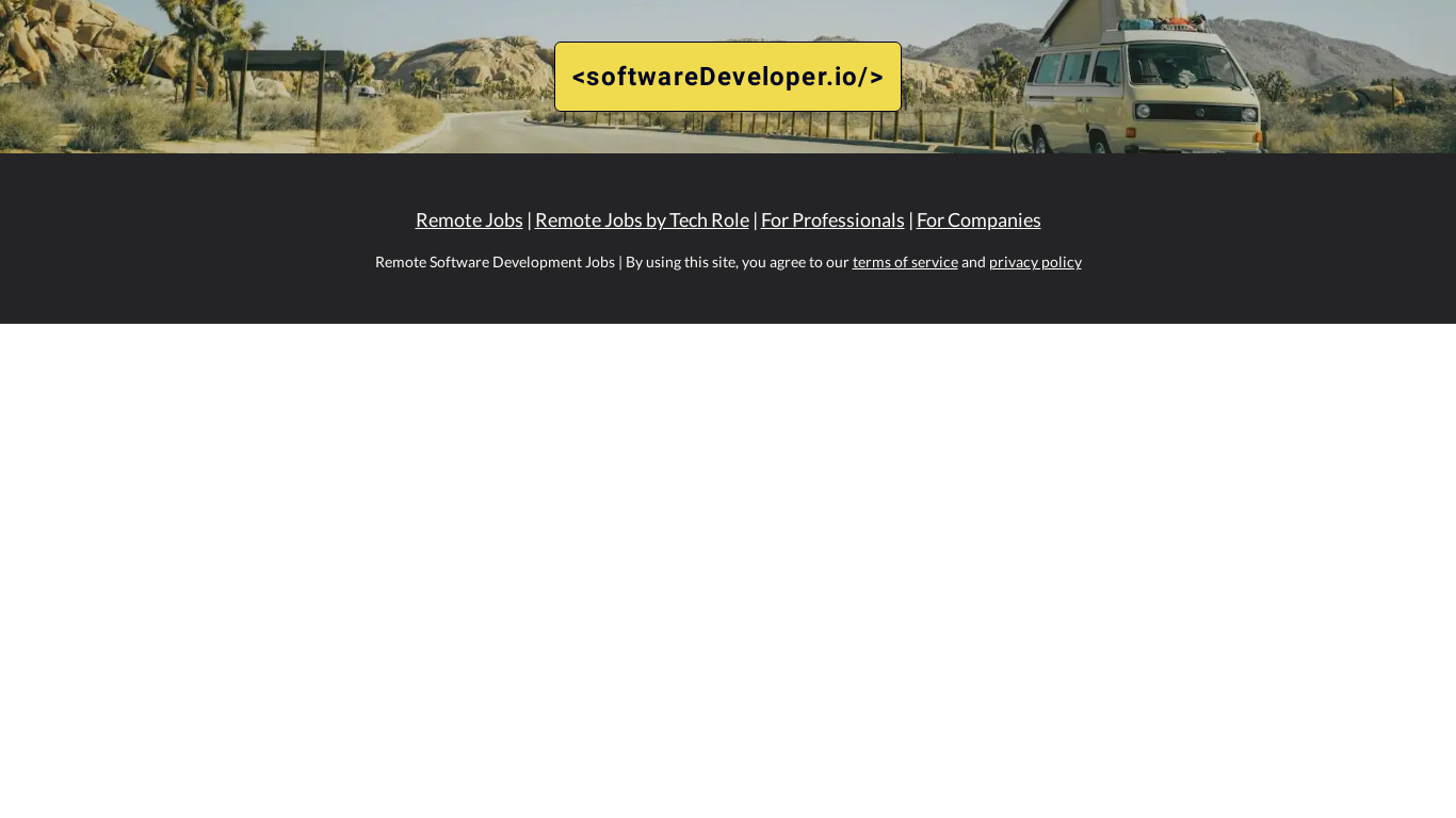SoftwareDeveloper.io Landing page