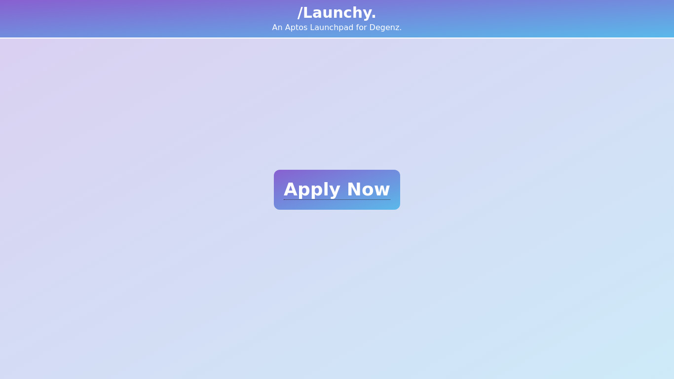 Launchy.xyz Landing page