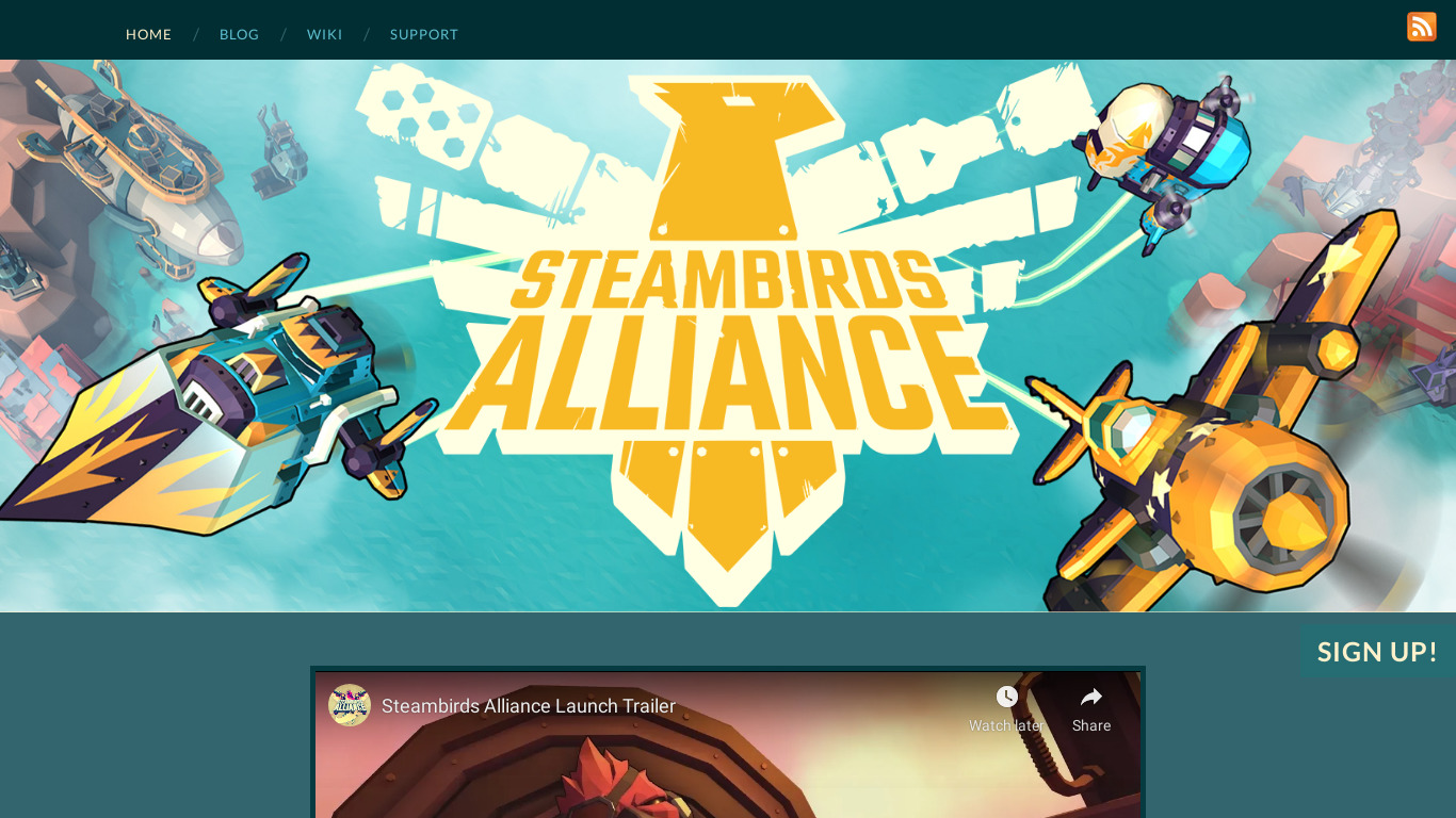 Steambirds Alliance Landing page