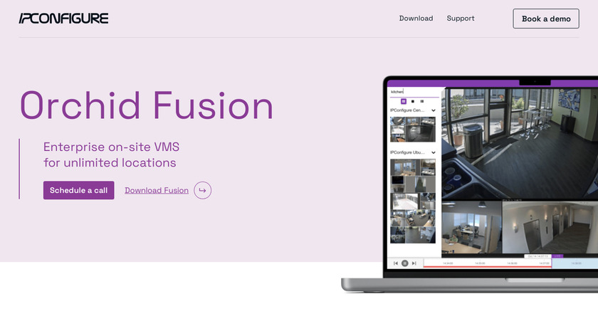 Orchid Fusion VMS Landing Page