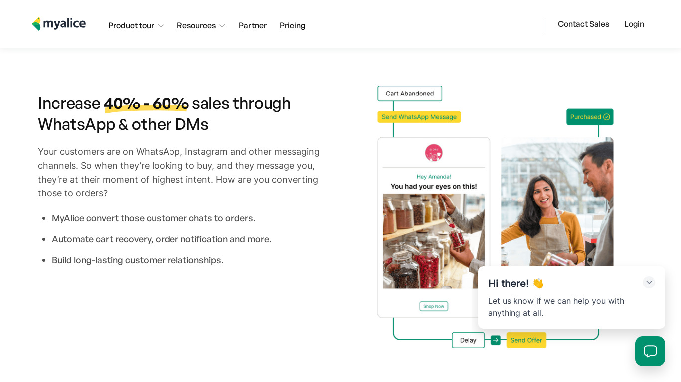 MyAlice for WooCommerce Landing page