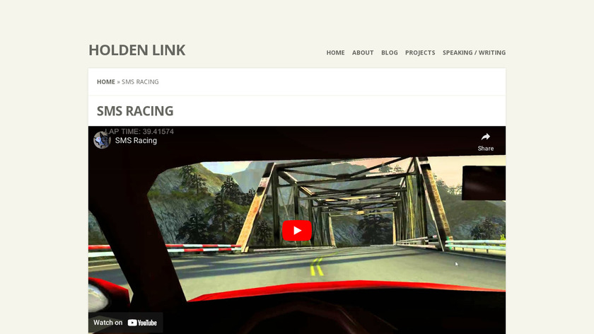 SMS Racing Landing Page