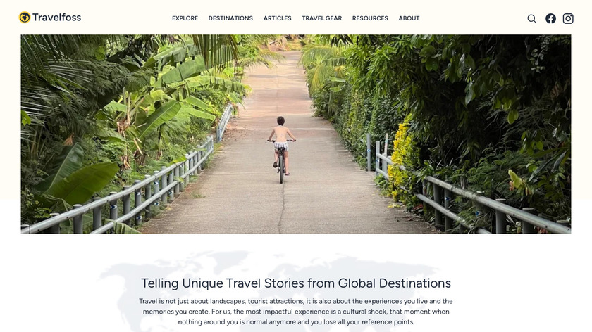 Travelfoss Landing Page