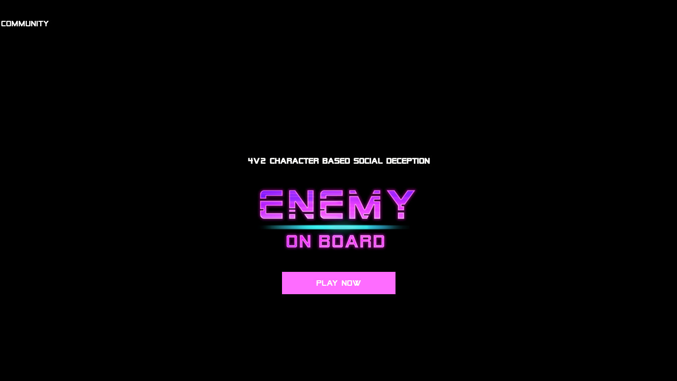 Enemy on Board Landing page