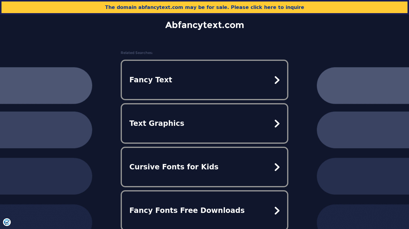 AB Fancy Text Landing page