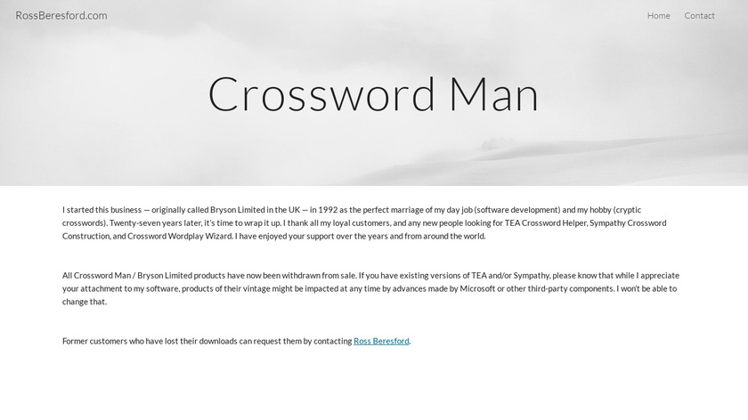 TEA Crossword Helper Landing Page