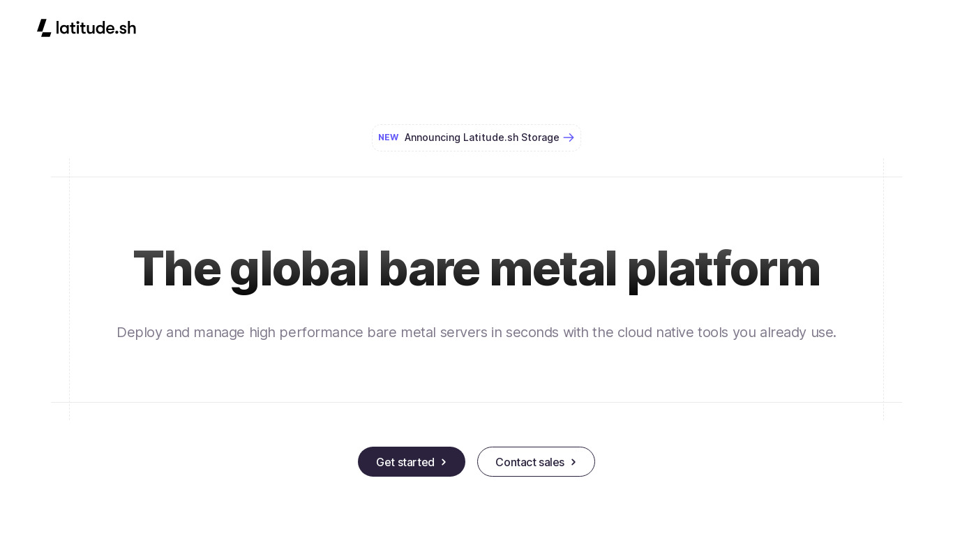 Maxihost Bare Metal Landing page