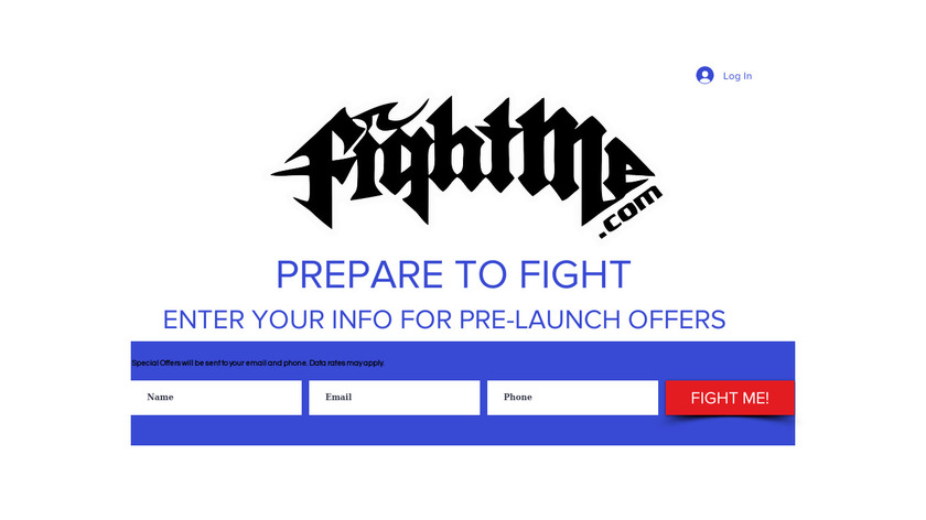 Fight Me Landing Page